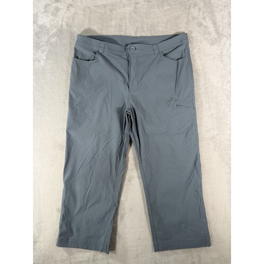 Eddie Bauer Capri Pants Women's 12 Grey Hiking Outdoor Lightweight